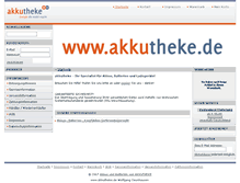 Tablet Screenshot of akkutheke.de